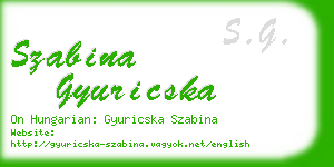 szabina gyuricska business card